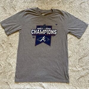 Atlanta Braves Shirt Boys  XL 18/20 2021 World Series Champions MLB Baseball Tee